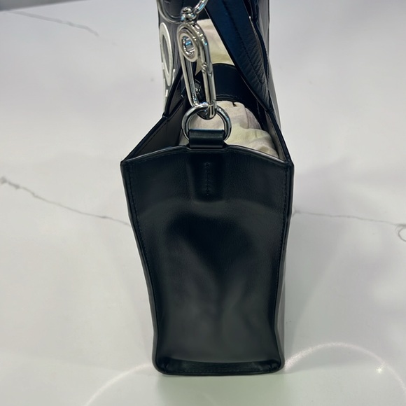 KENZO Paris logo black leather tote bag/crossbody bag - Picture 5 of 16